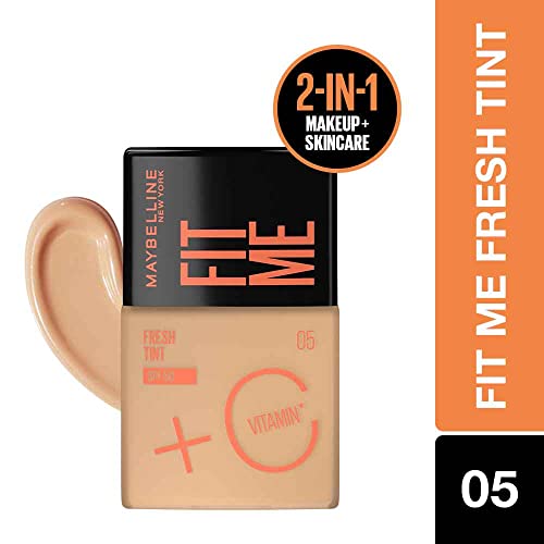 Base de maquillaje Fit Me Fresh Tint con Vitamina C, 05 Maybelline NY